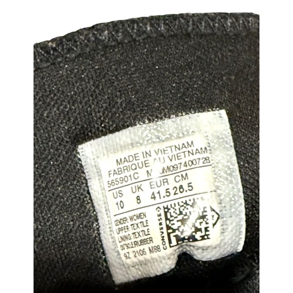 Converse Chuck Taylor All Star Lugged Hi Top Sneakers Black Con Shoes Women's 10 - Picture 6 of 8